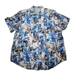 Robert Graham 2XL Spicoli Sport Short Sleeve Classic Fit Button Front Shirt Graf
